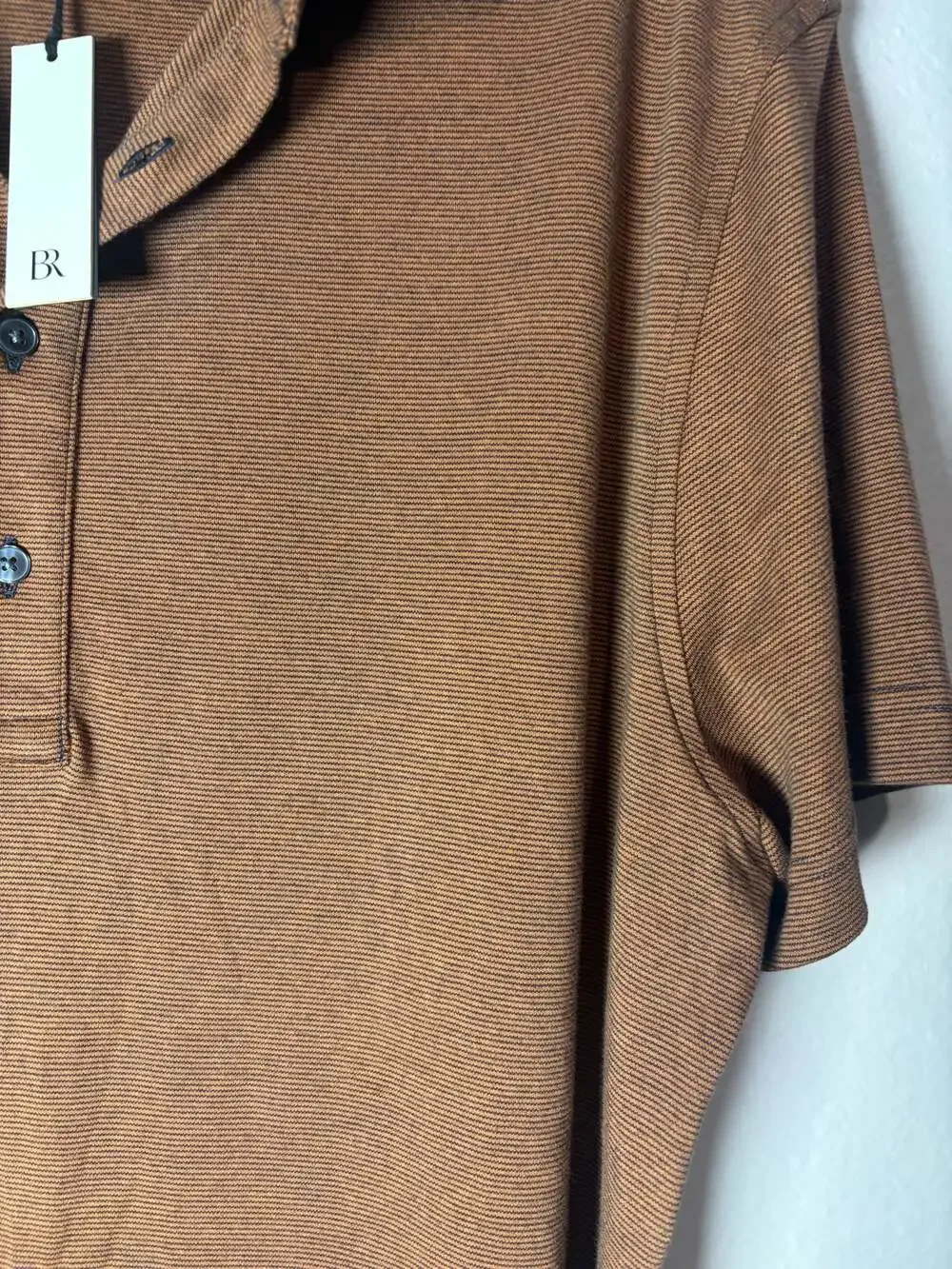 Banana Republic Luxury-Touch Micro-Stripe Knit Polo Shirt